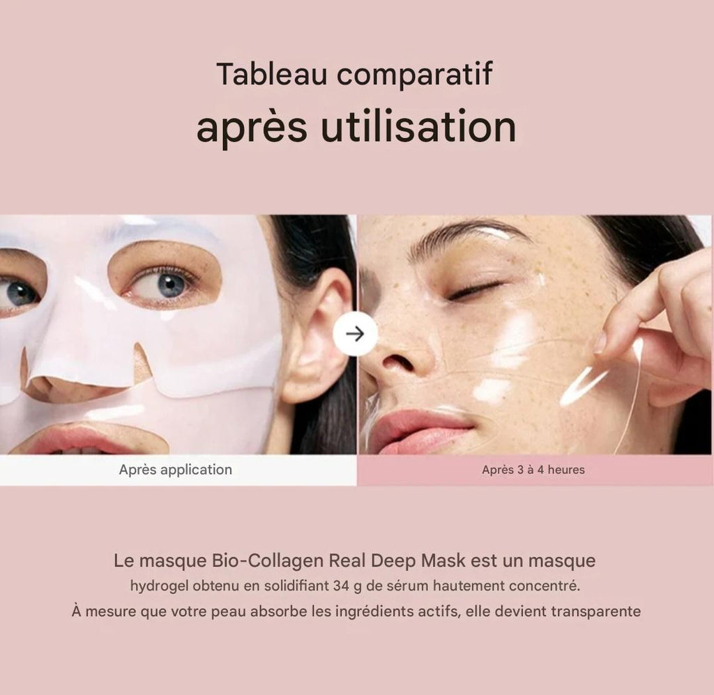 Masque Visage Collagène Tissu – Soin de Nuit Anti-Rides & Liftant