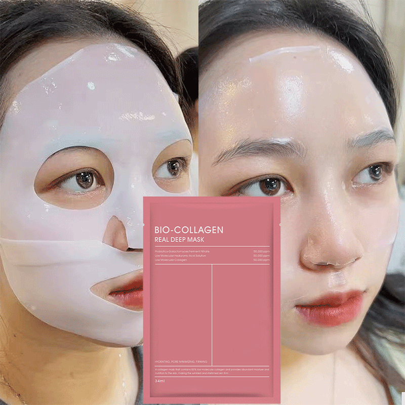 Masque Visage Collagène Tissu – Soin de Nuit Anti-Rides & Liftant