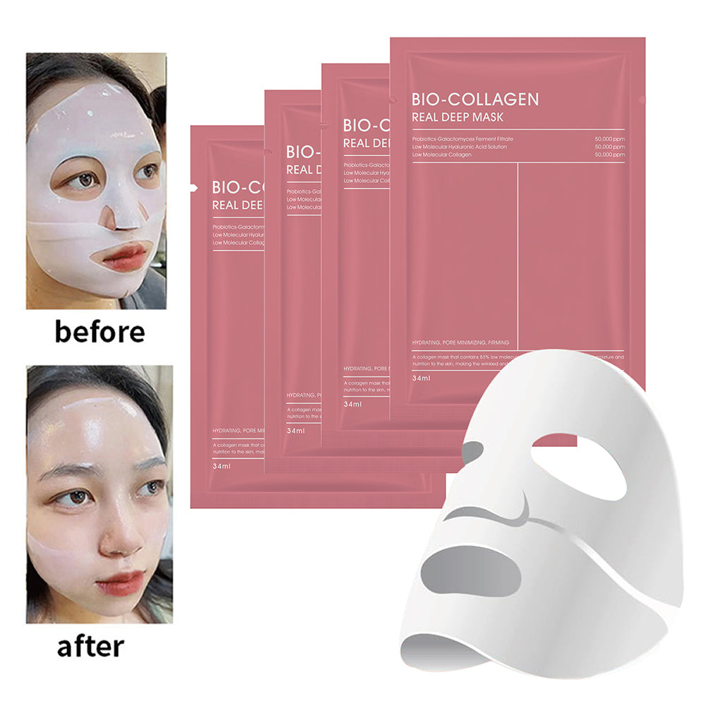 Masque Visage Collagène Tissu – Soin de Nuit Anti-Rides & Liftant