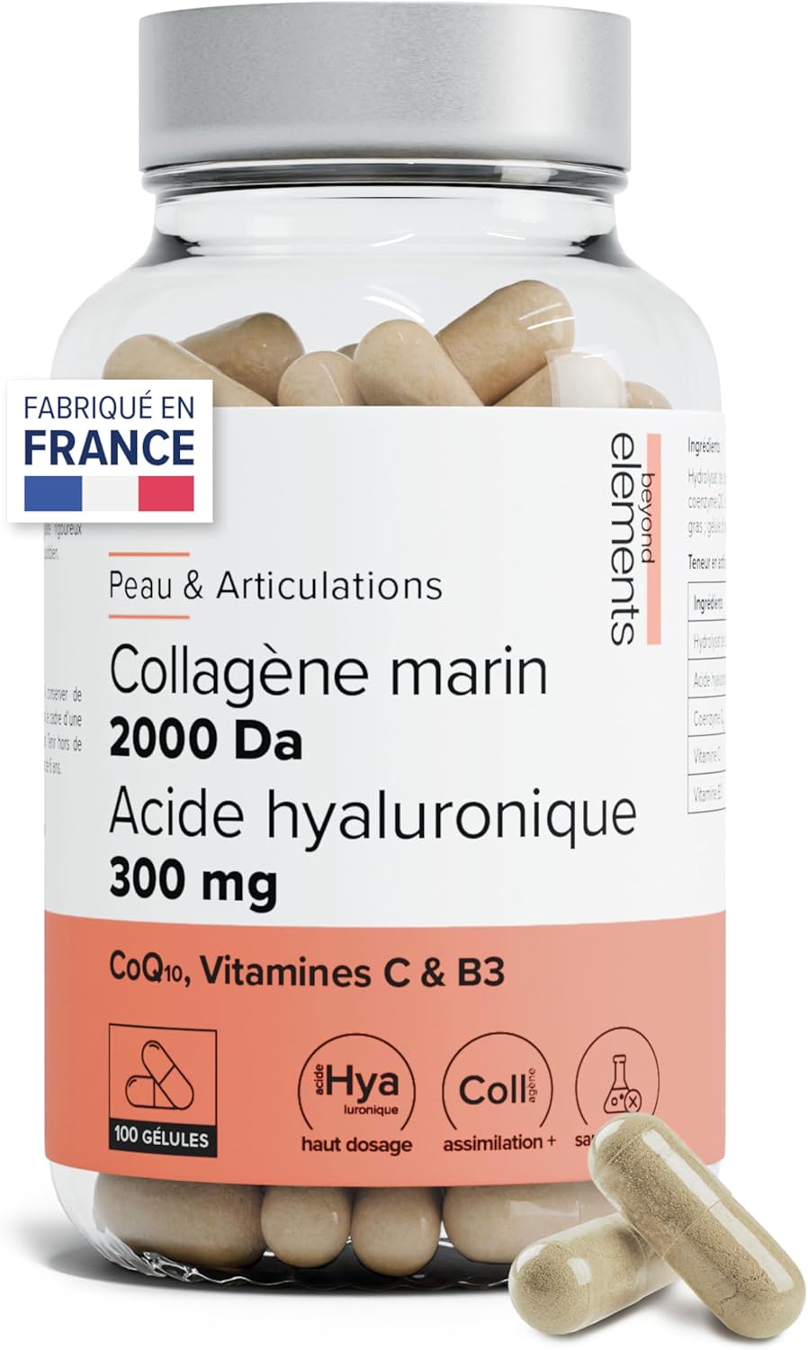 Collagène Marin Acide Hyaluronique Beyond Elements