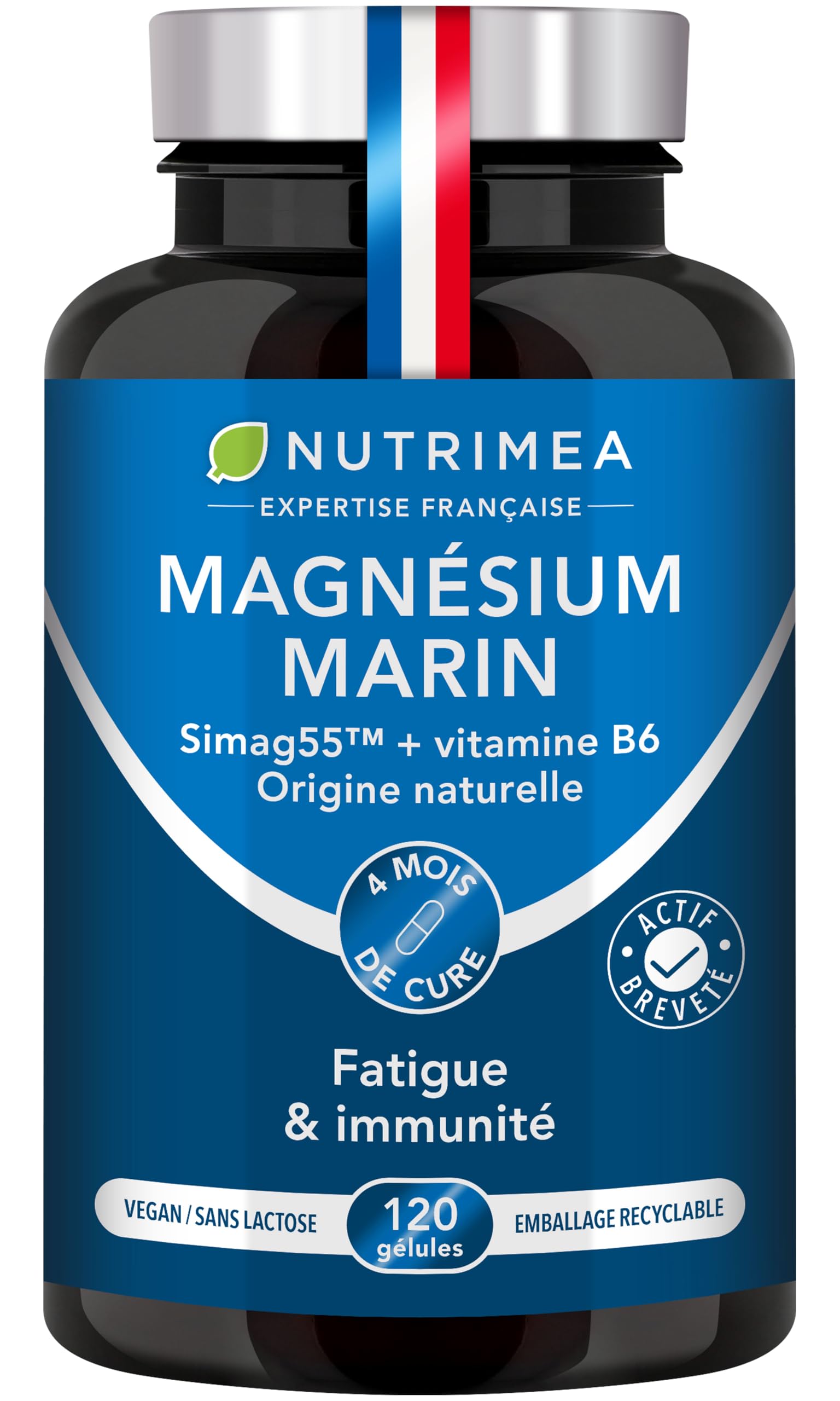 Magnésium Marin et Vitamine B6 120 gélules Nutrimea