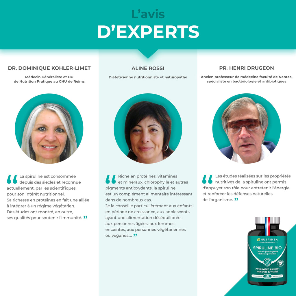 Spiruline Bio 180 Comprimés – Complément Alimentaire Nut
