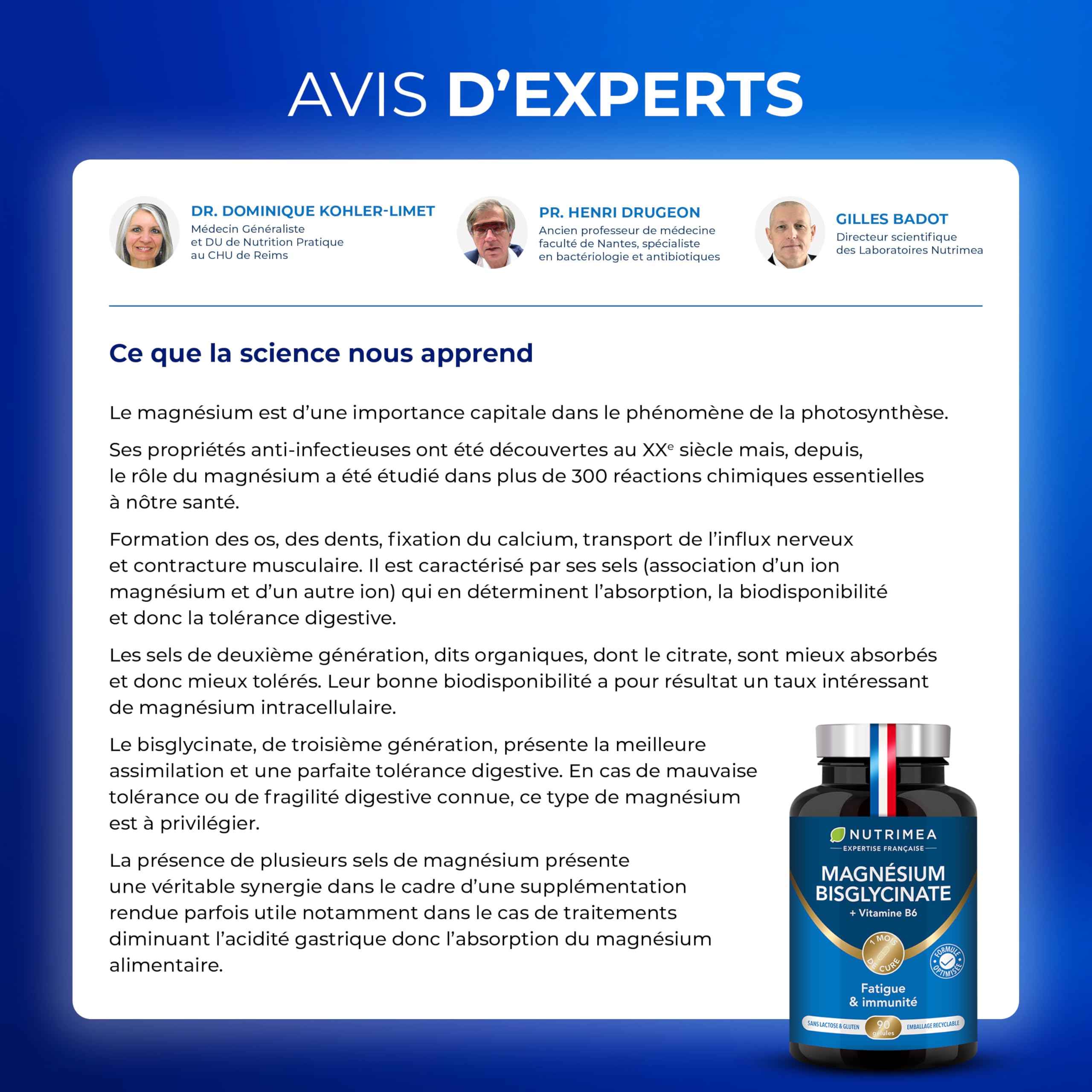 Magnésium Marin et Vitamine B6 – 120 Gélules Nutrimea