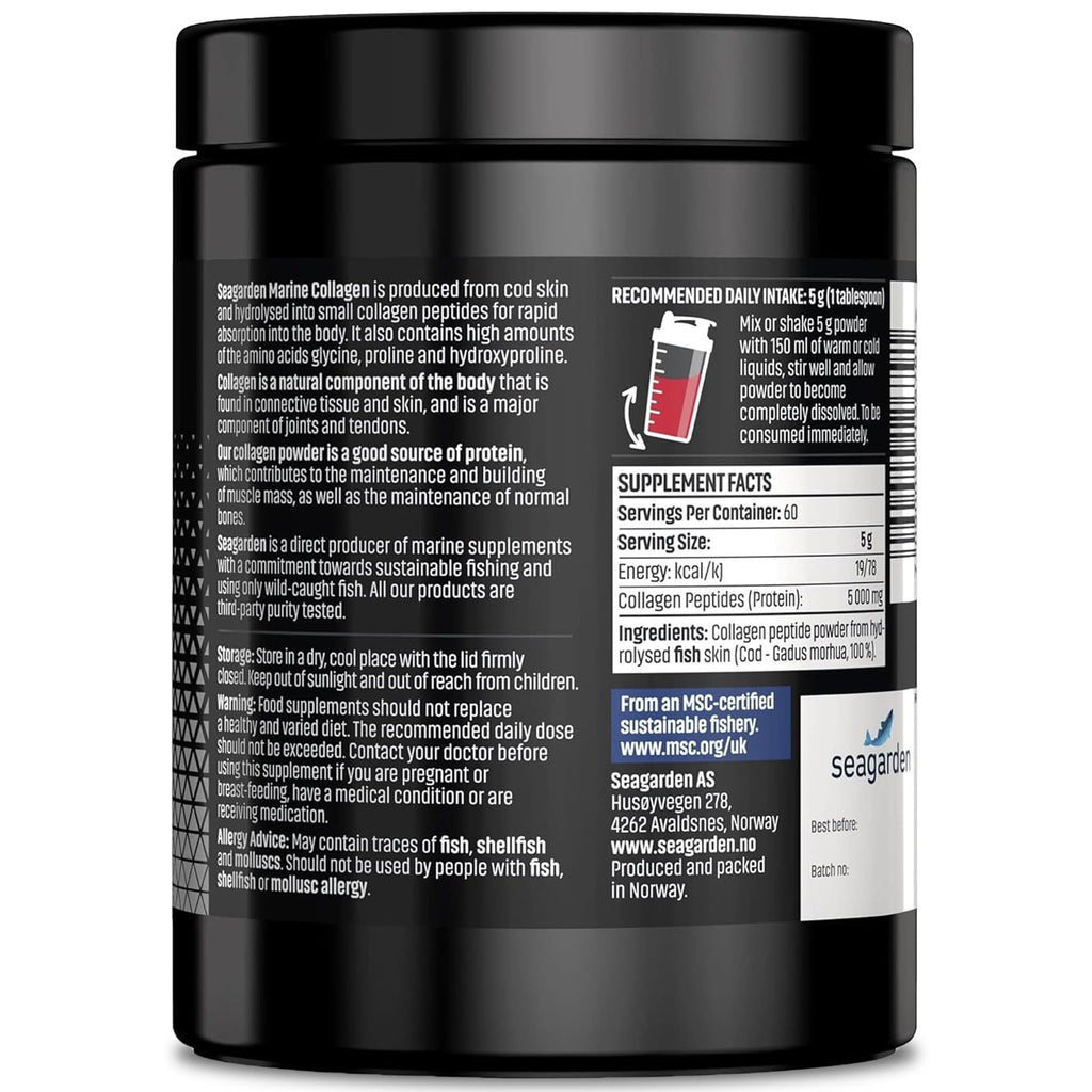 Collagène Marin en Poudre Type I – 300 g Complément Alimentaire