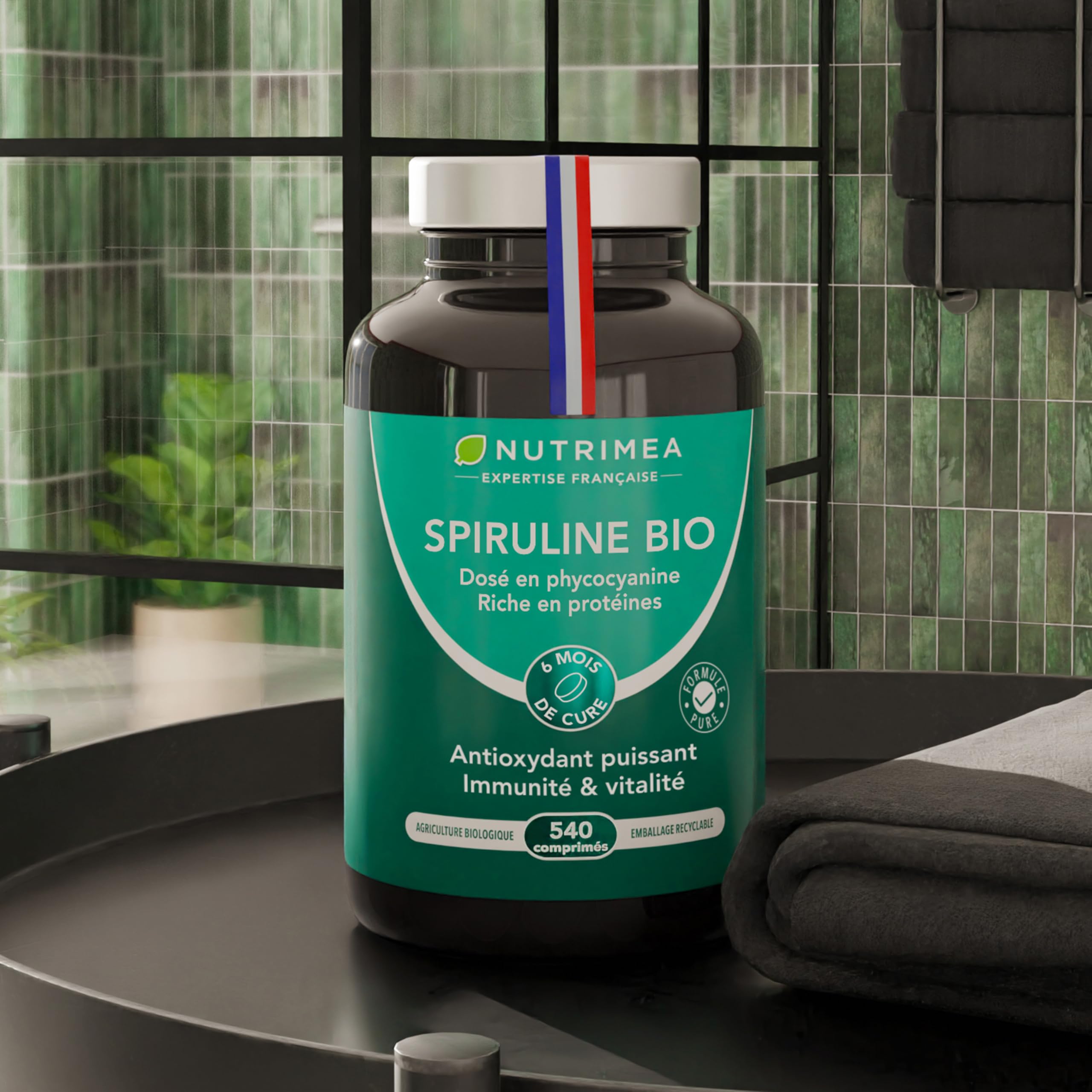 Spiruline Bio 180 Comprimés – Complément Alimentaire Nut