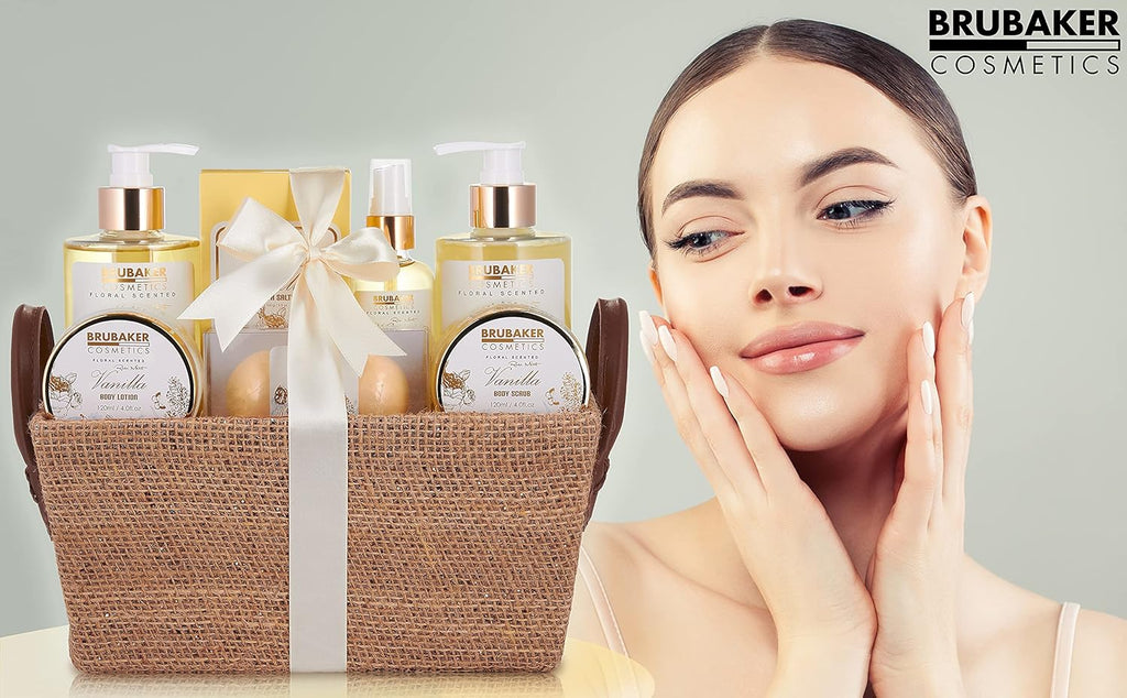 Coffret Bain et Douche – 9 Pièces Vanille Rose Menthe