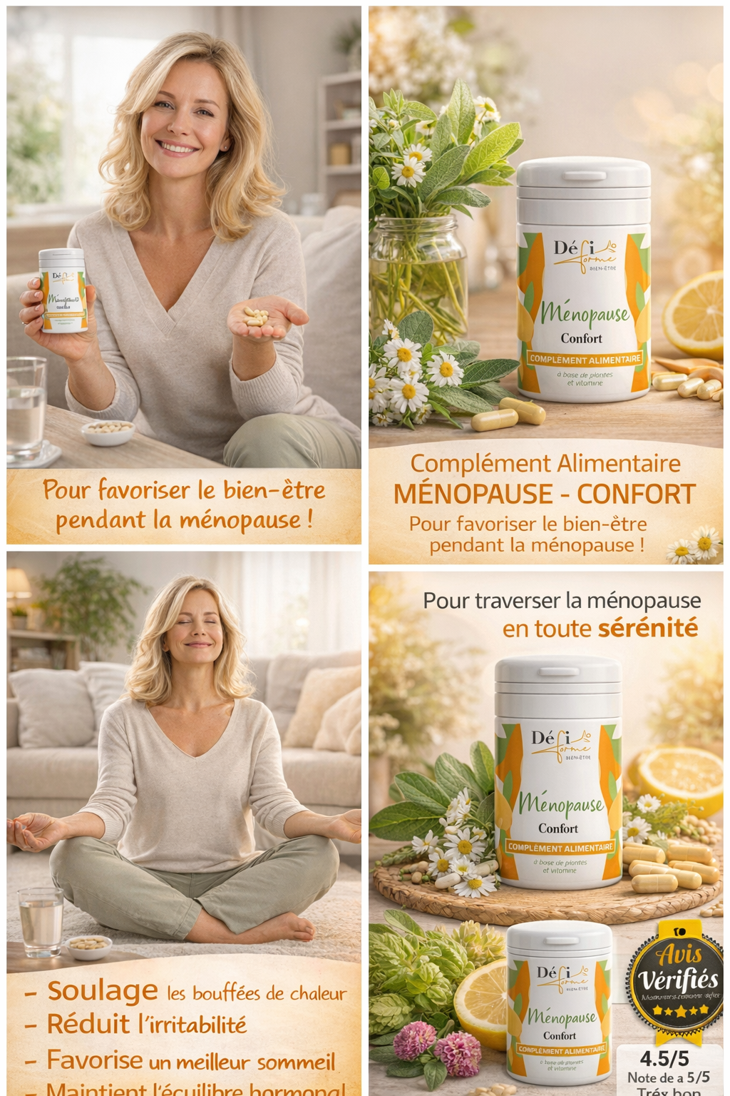 Complément Alimentaire Ménopause formule bien-être