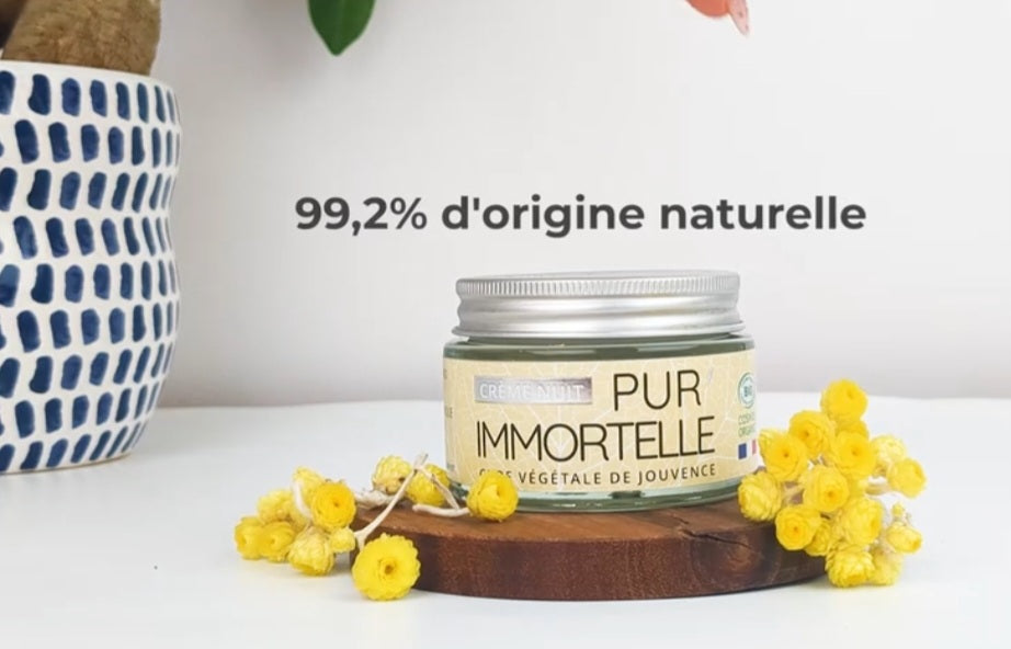 Crème de Nuit Bio Immortelle routine du soir