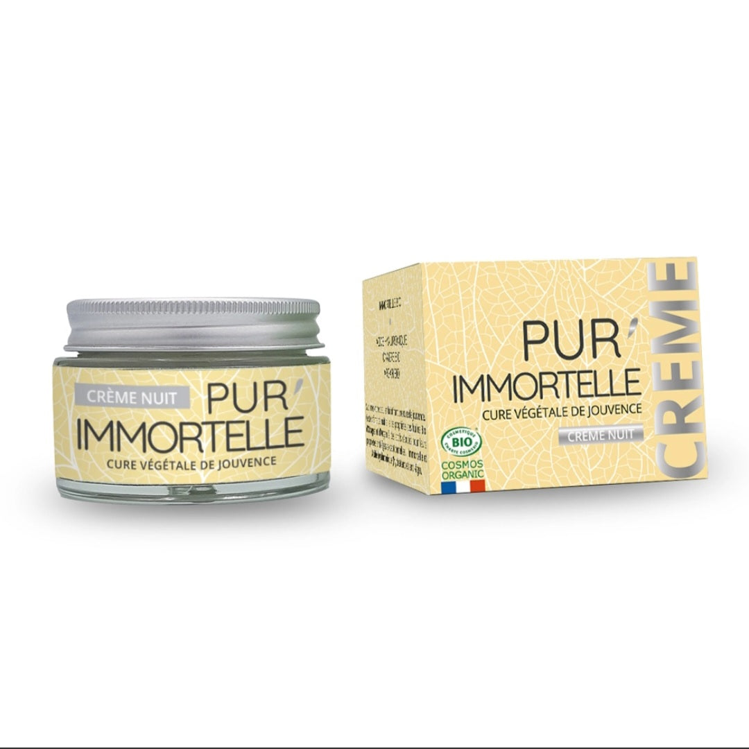 Crème de Nuit Bio Immortelle soin visage naturel