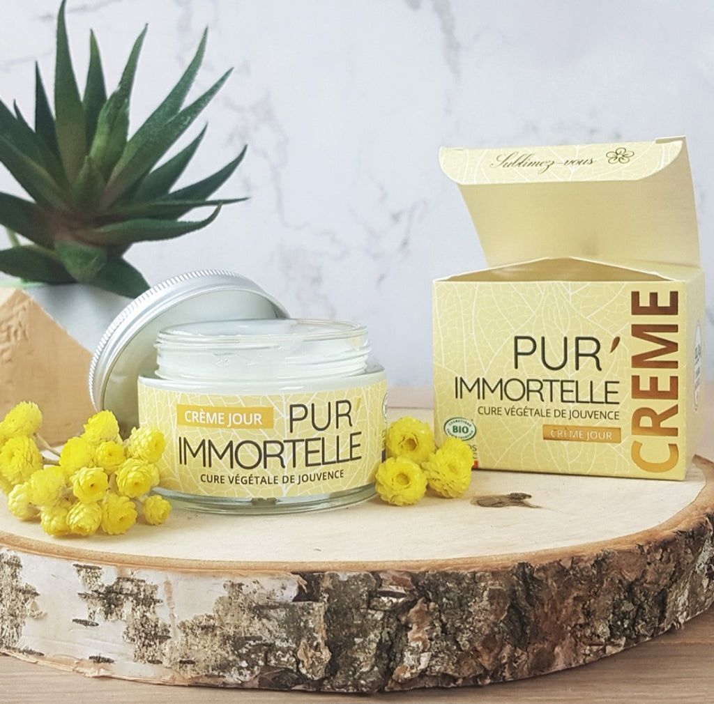 Crème de Jour Bio Immortelle cosmétique naturelle