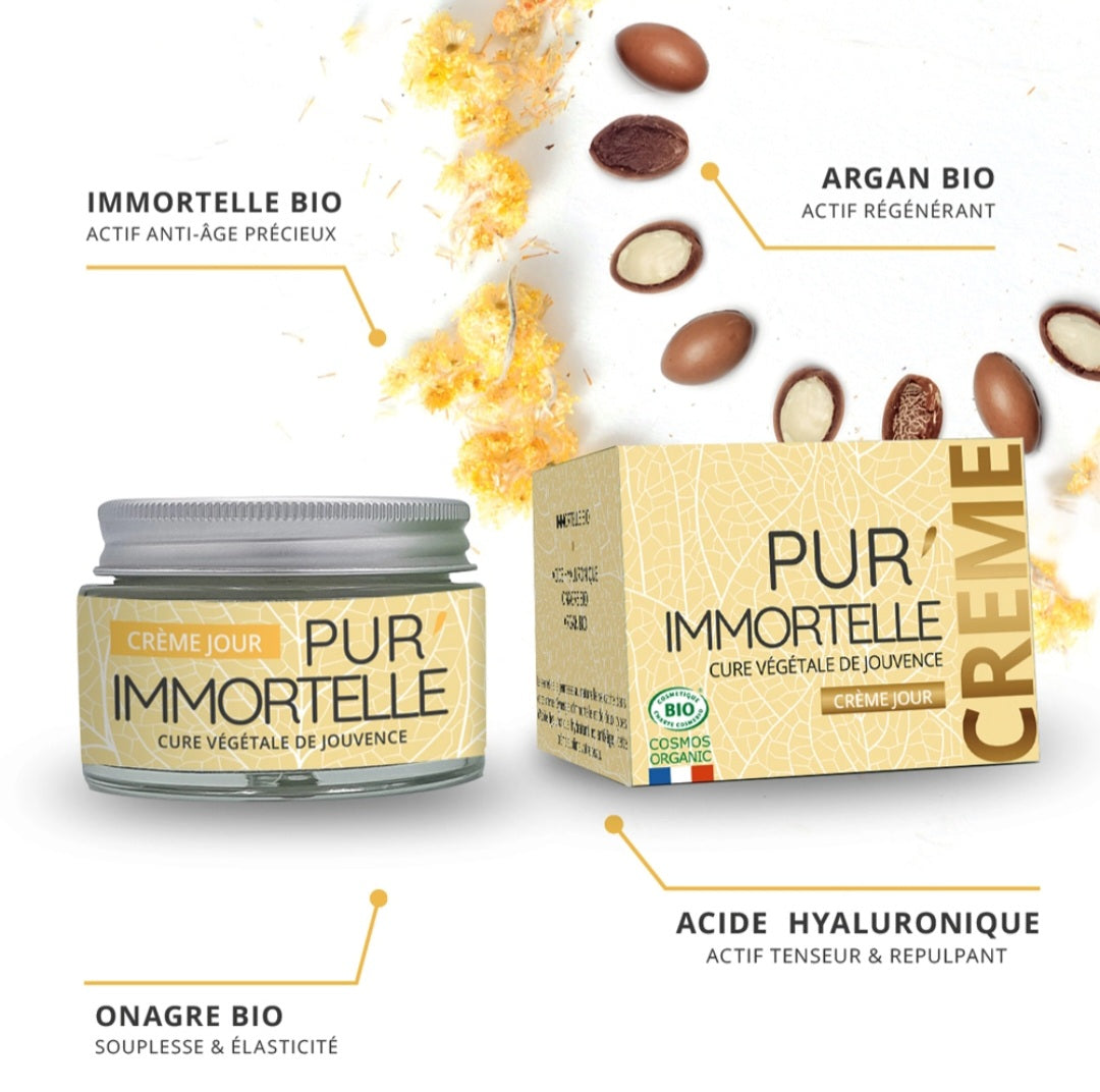 Crème de Jour Bio Immortelle soin visage naturel